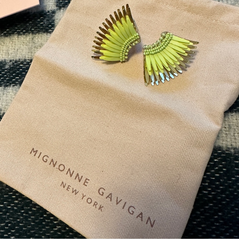 Mignonne Gavigan lime green earrings